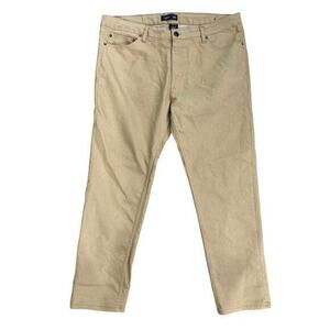 Hype Men's‎ Skinny Stretch Khaki Pants Tan Size 40x32 Cotton Blend